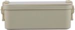 pp two-layer lunchbox siena 2200 ml met bestek - beige