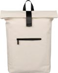 r-pu rugzak naiya 19 liter met voorvak met rits - beige