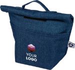 gerecycleerd denim roll-top koeltas mira