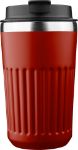 recycled rvs thermosbeker 400 ml chiar met ribbels - bordeaux