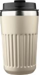 recycled rvs thermosbeker 400 ml chiar met ribbels - beige