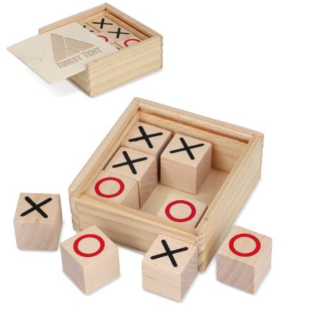 tic tac toe houten in doos