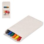 6 krijtjes in gerecyclede melkpakkenverpakking