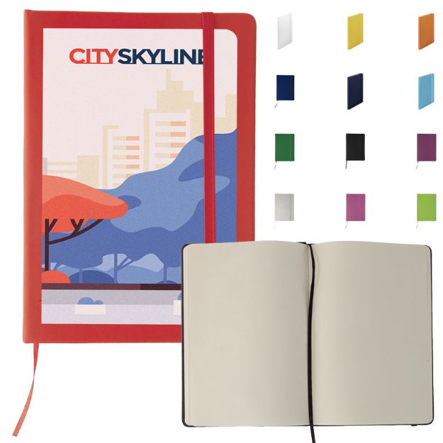 pu leer notieboek met 100 blanco bladzijden.