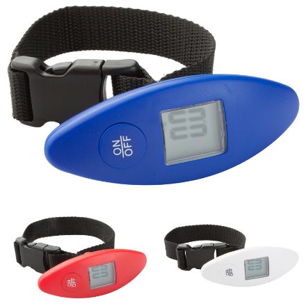 digitale bagage weger met knoopcel batterij.