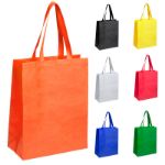 non-woven boodschappentas met lange hengsels.