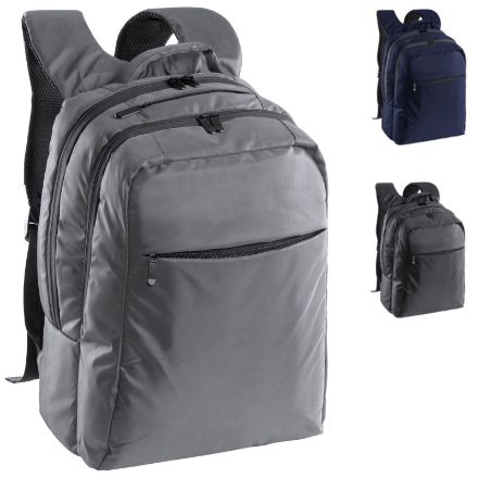 rugzak met meerdeere geritste compartimenten.