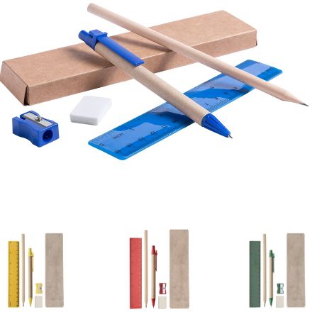 5-delige ecologische kantoorset in doosje