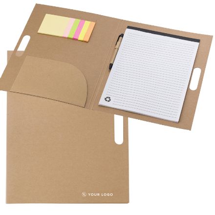 kartonnen schrijfmap met memo's charlie