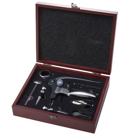 houten wijn set emil