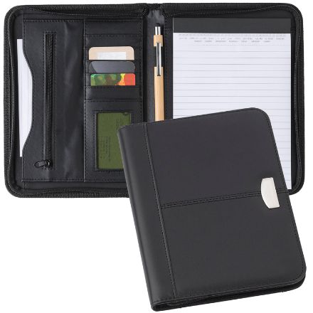 bonded lederen documentenmap rosa