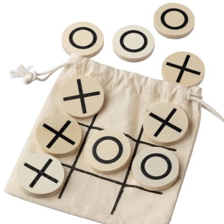 natuurlijk houten tic-tac-toe spel waltraud
