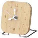 bamboe klok jenny met zilveren wijzers