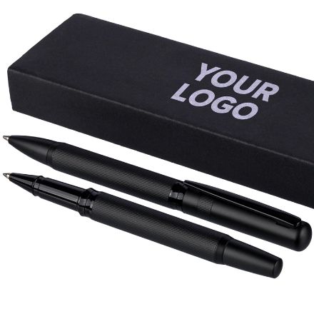 set van metalen en ecobrass pen en rollerpen adel