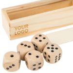 beukenhouten dobbelstenen celine 5 stuks in doosje