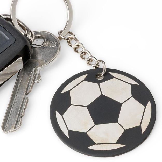 recycled rvs voetbal sleutelhanger ciro