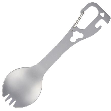 rvs spork noe inclusief karabijnhaak in zakje