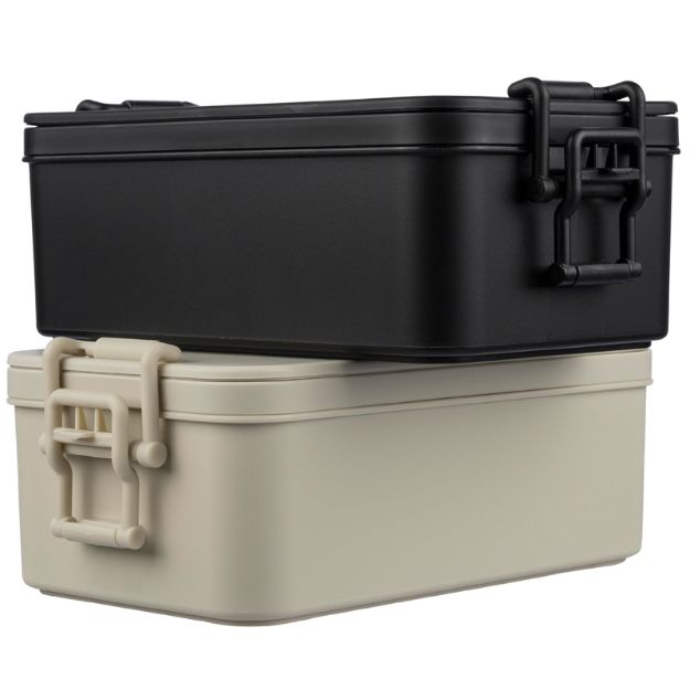 pp two-layer lunchbox siena 2200 ml met bestek