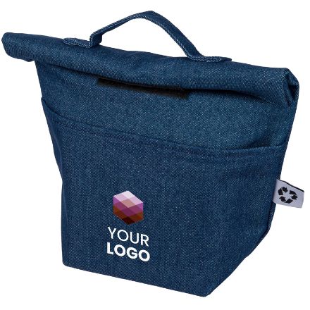 gerecycleerd denim roll-top koeltas mira
