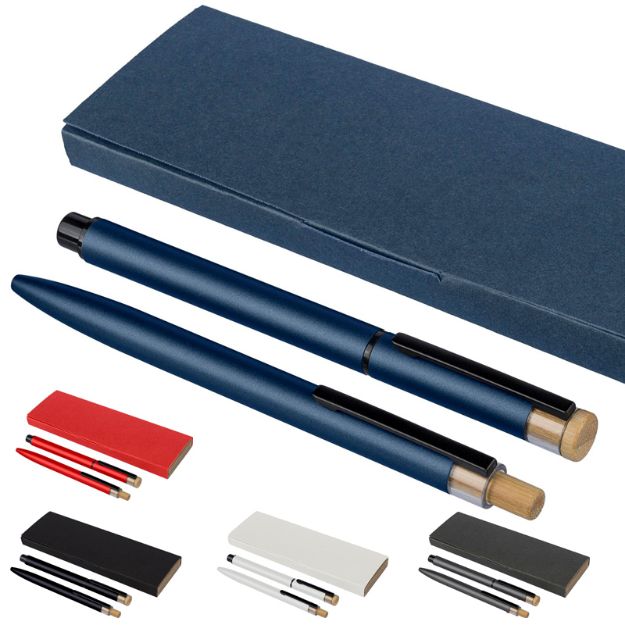 r-alu gelakte pennen luxe schrijfset 2-delig ilari