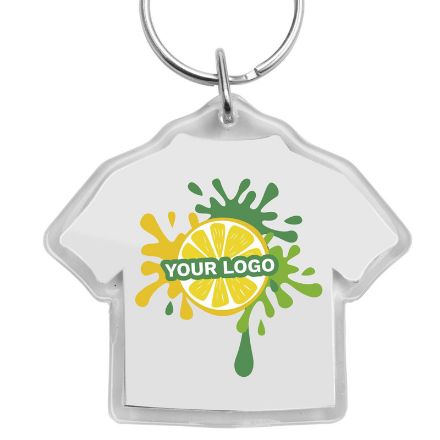 kunststof sleutelhanger zuni in t-shirt vorm