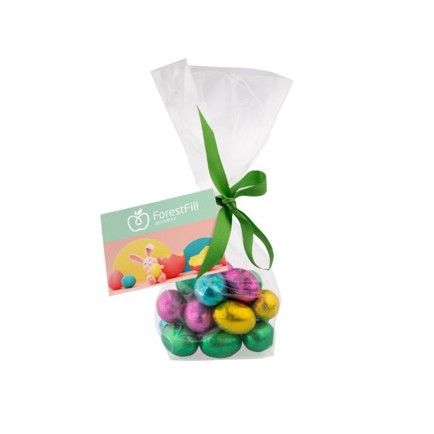 zakje chocolade paaseitjes custom made