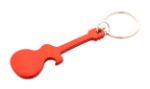 aluminium sleutelhanger in de vorm van een gitaar.