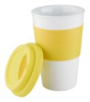 mok met siliconen deksel en grip 420 ml