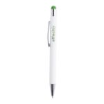 touchpen met gegraveerd logo blauwschrijvend