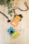 custom made rpet crossbody tas met koordriem