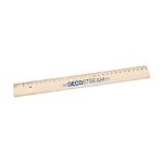 houten lat 30 cm met ingelegde metaalstrip.