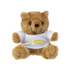 pluche beer 18 cm met wit t-shirt.