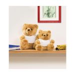 pluche beer 18 cm met wit t-shirt.
