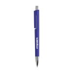 blauwschrijvende balpen met uniek design.