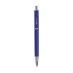 blauwschrijvende balpen met uniek design.