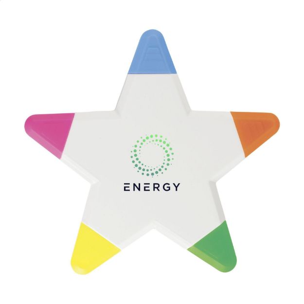 markeerstift met 5 verschillende kleuren mino