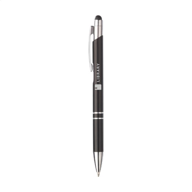 blauwschrijvende, aluminium stylus ebony