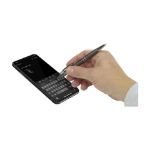 touch pen blauwschrijvend met aluminium houder