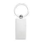 sleutelhanger in mat metalen uitvoering.