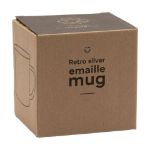 retro zilver emaille mok 350 ml