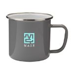 retro zilver emaille mok 350 ml