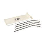 reusable 4 pieces eco straw set rvs rietjes