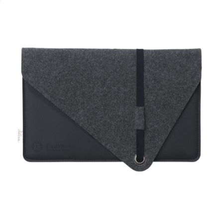 recycled vilt en appel leder laptoptas 14 inch