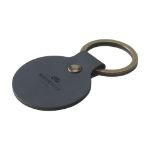 ronde recycled leder sleutelhanger