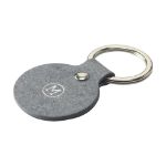 recycled denim ronde sleutelhanger