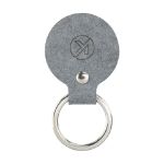 recycled denim ronde sleutelhanger