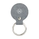 recycled denim ronde sleutelhanger