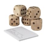 outdoor dobbelspel van dennenhout