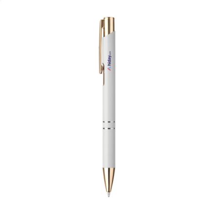 ebony recycled aluminium rose gold pen blauwe inkt