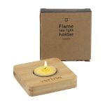 flame waxinelichthouder vierkante kandelaar bamboe